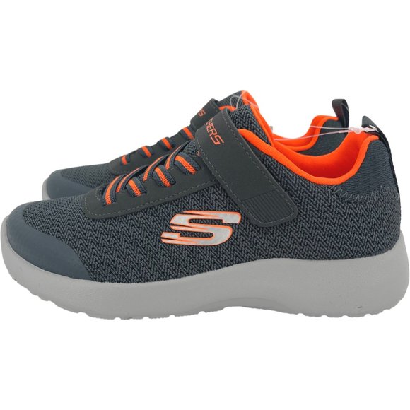 Skechers Boy's's Grey & Orange Running Shoes / Size 1 - Picture 5 of 6